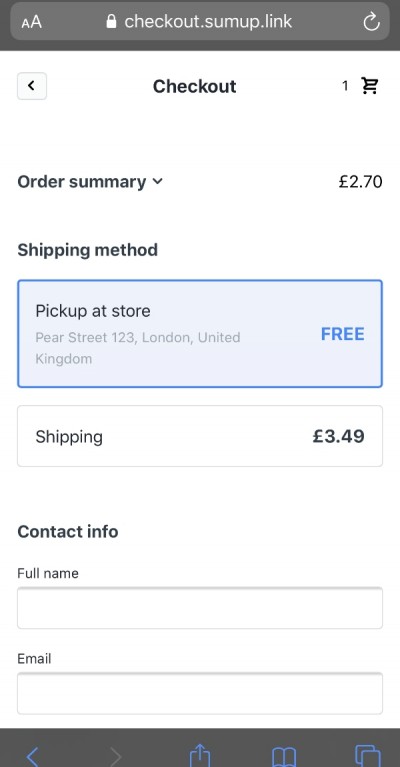 SumUp Online Store review: extremely simple ecommerce